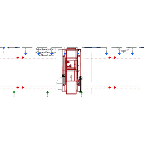 Banda móvil para traslado de ropa limpia hacia las secadoras