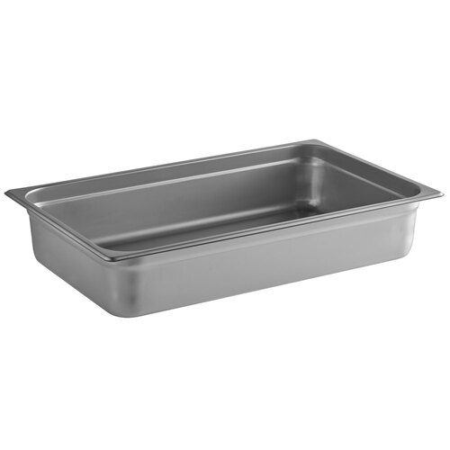 Bandeja full size para gastronomía, en acero inoxidable calibre # 24, 10 cm de profundidad