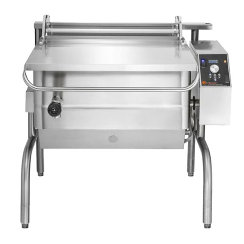 Sartén volcable a gas LP, capacidad de 150 litros