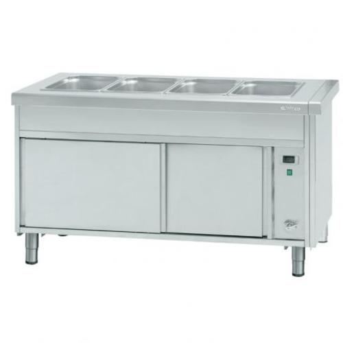 Baño maría autoservicio 6 GN 1/1 con reserva neutra corredera