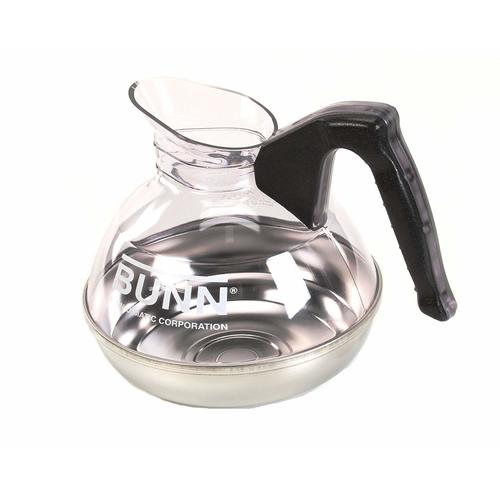 Decantador de vidrio para café, 64 oz/1.9 litros, agarradera color negro