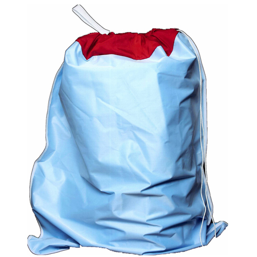 Impermeable bag, 30'' x 40'', blue vinyl, green band