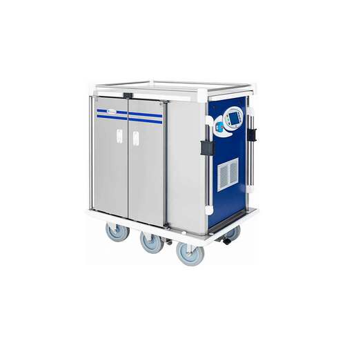 Carro para distribución de alimentos con capacidad para 30 bandejas, monoblock