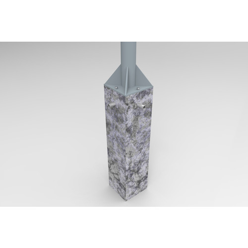 Base de concreto para poste metálico para colocación de AP