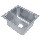 Batea tipo undermount en acero inoxidable, 1 compartimento, 20” x 20” x 12” profundidad