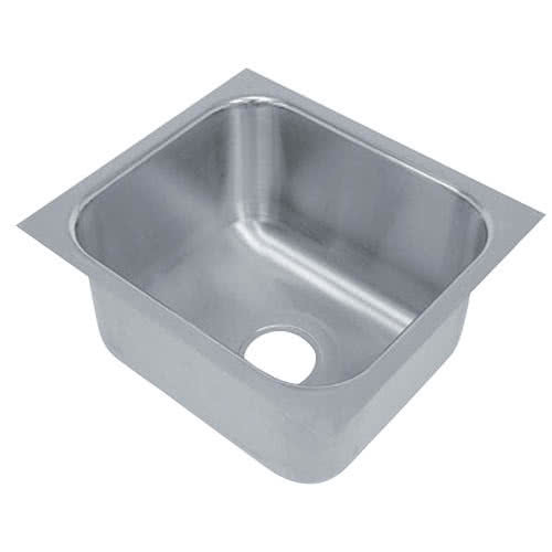 Batea tipo undermount en acero inoxidable, 1 compartimento, 20” x 20” x 12” profundidad