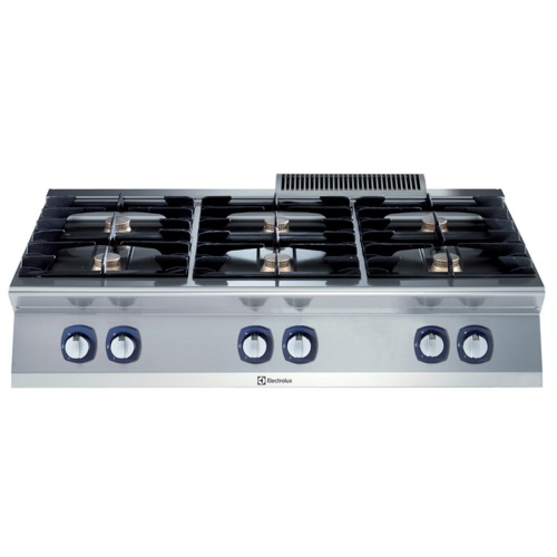 Top de cocción a gas, 6 quemadores