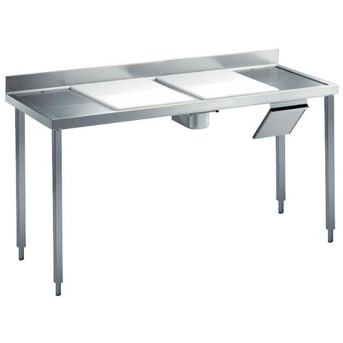 Mesa con alzatina para preparación de carnes 1800 mm