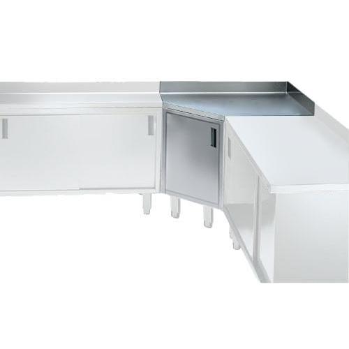 Mesa en esquina con alzatina y armario