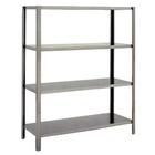 Estantería inox 4 estantes lisos 1170mm