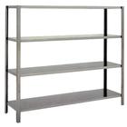 Estantería inox 4 estantes lisos 1570mm