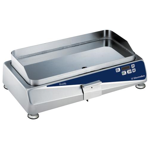 Plancha de sobremesa eléctrica con superficie cromada antiadherente 518 mm 3600 watts