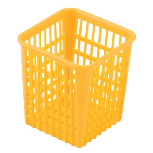 Contenedor amarillo para cubiertos