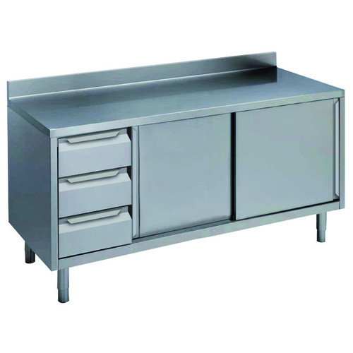 Mesa c/ 2+3 cajones izq. 1 puerta 1200mm