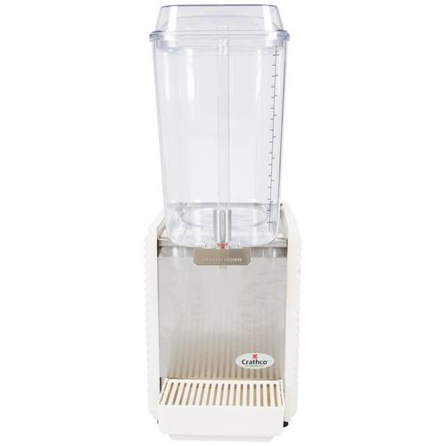 Refresquera refrigerada con 1 tanque plástico de 18 litros paneles laterales y bandeja de goteo en acero inoxidable