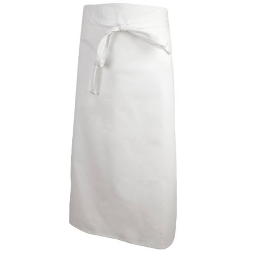 Delantal blanco de pretina